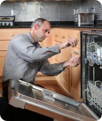 Technicans from the Liberty Appliances Service is reparing Dishwasher